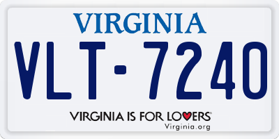 VA license plate VLT7240