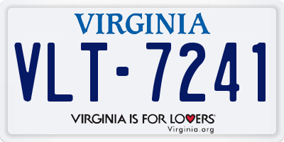 VA license plate VLT7241