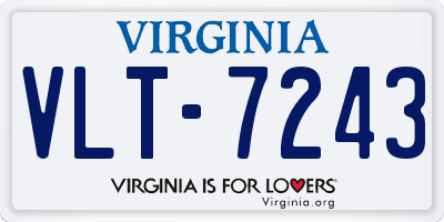 VA license plate VLT7243