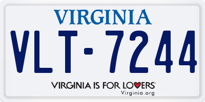 VA license plate VLT7244
