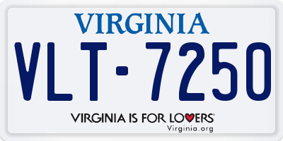 VA license plate VLT7250