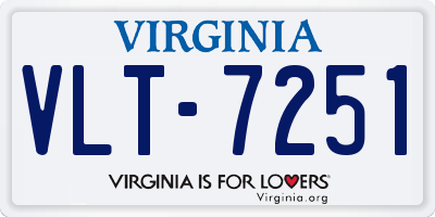 VA license plate VLT7251