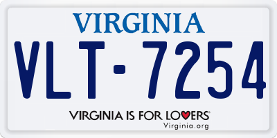 VA license plate VLT7254