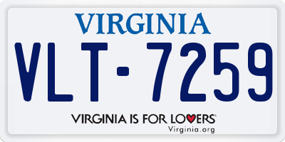 VA license plate VLT7259