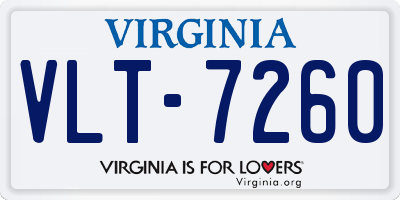 VA license plate VLT7260