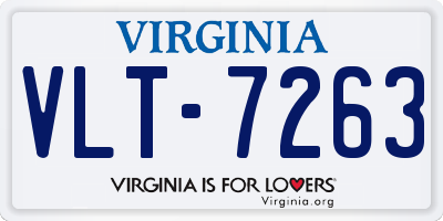 VA license plate VLT7263