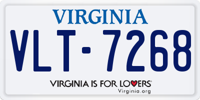 VA license plate VLT7268