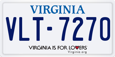 VA license plate VLT7270