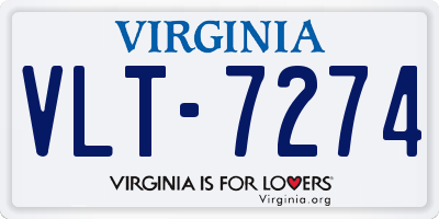 VA license plate VLT7274