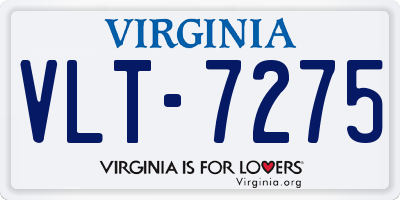 VA license plate VLT7275