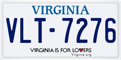VA license plate VLT7276
