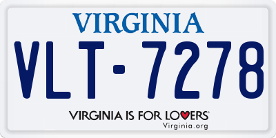 VA license plate VLT7278