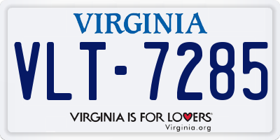VA license plate VLT7285