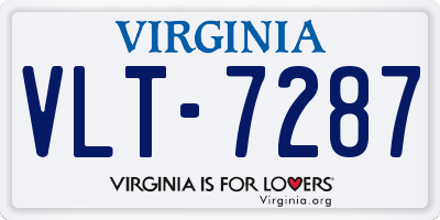 VA license plate VLT7287