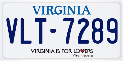 VA license plate VLT7289