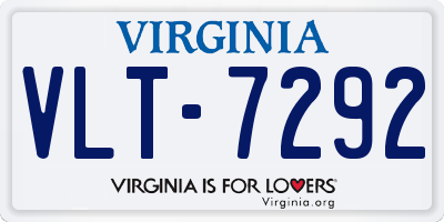 VA license plate VLT7292