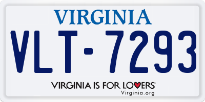 VA license plate VLT7293