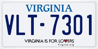 VA license plate VLT7301