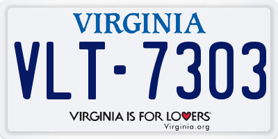 VA license plate VLT7303