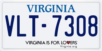 VA license plate VLT7308