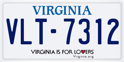 VA license plate VLT7312