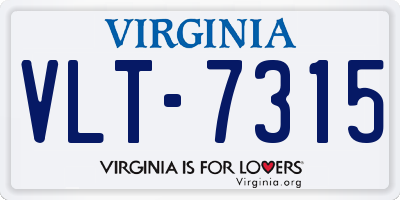 VA license plate VLT7315