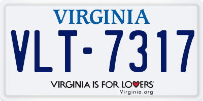 VA license plate VLT7317