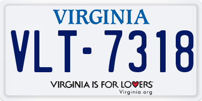 VA license plate VLT7318
