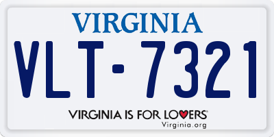 VA license plate VLT7321