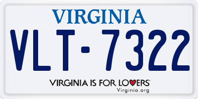 VA license plate VLT7322