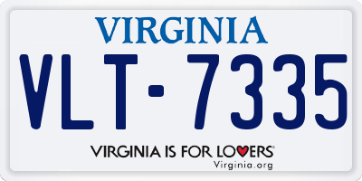 VA license plate VLT7335