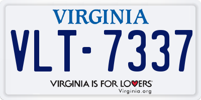 VA license plate VLT7337