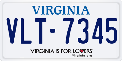 VA license plate VLT7345