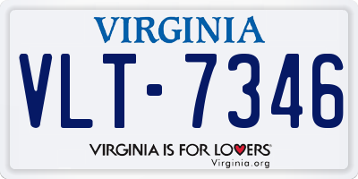 VA license plate VLT7346