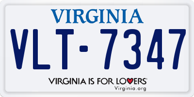 VA license plate VLT7347