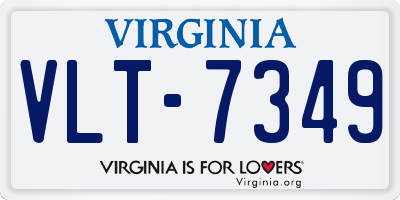 VA license plate VLT7349