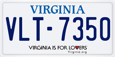 VA license plate VLT7350