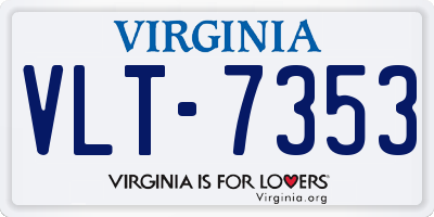 VA license plate VLT7353