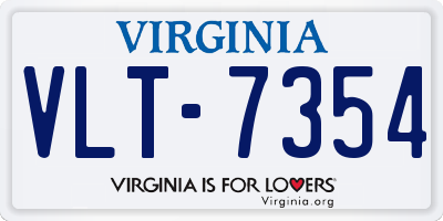 VA license plate VLT7354