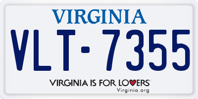 VA license plate VLT7355