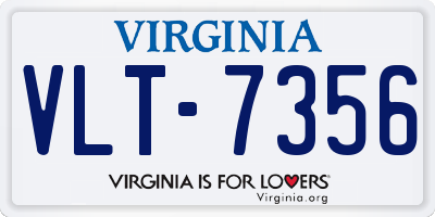 VA license plate VLT7356