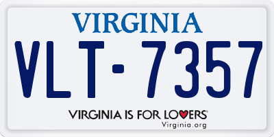VA license plate VLT7357