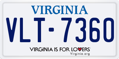 VA license plate VLT7360