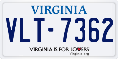 VA license plate VLT7362
