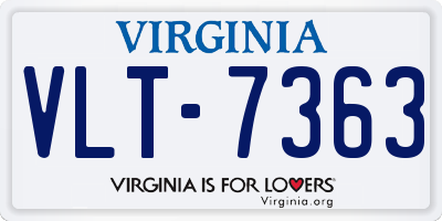 VA license plate VLT7363