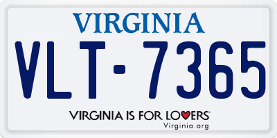 VA license plate VLT7365