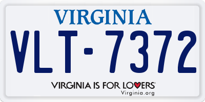 VA license plate VLT7372