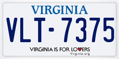 VA license plate VLT7375
