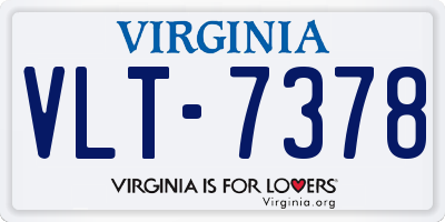 VA license plate VLT7378