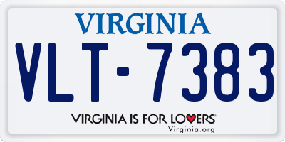 VA license plate VLT7383